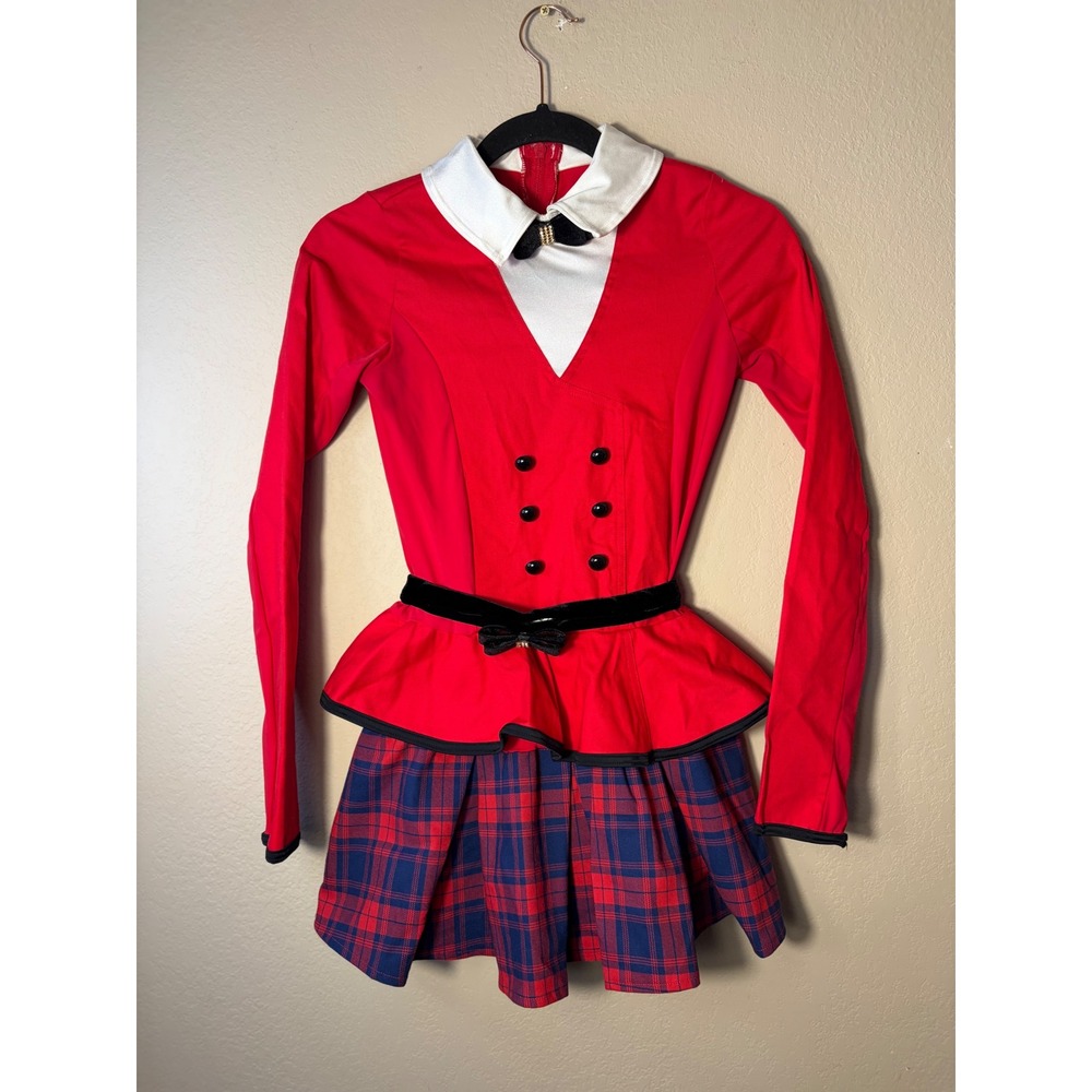 Weissman Red Plaid Dance & Halloween Costume Dress Built-in Shorts small adult